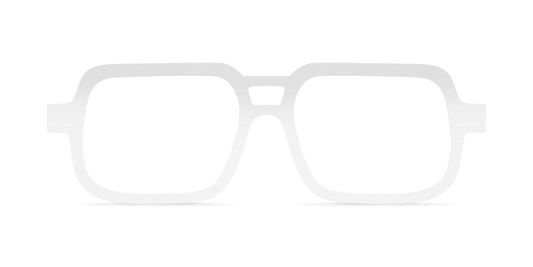 Nina Mûr Joaquin eyeglasses in White High Gloss — handcrafted Madrid birch wood frame