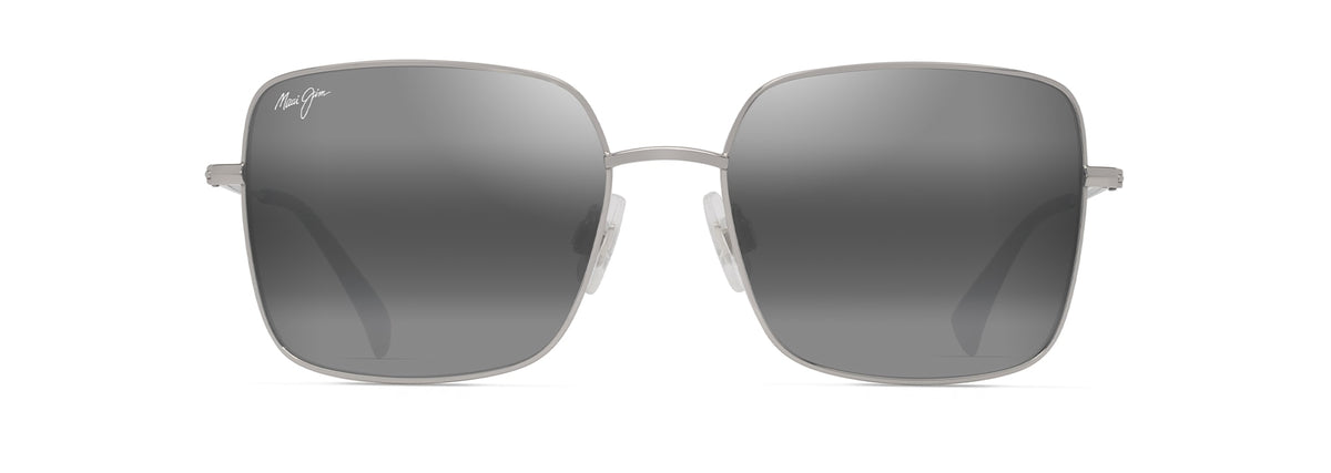 Maui Jim Lipine sunglasses in Shiny Silver, front view