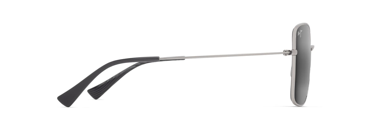 Maui Jim Lipine sunglasses in Shiny Silver, side view