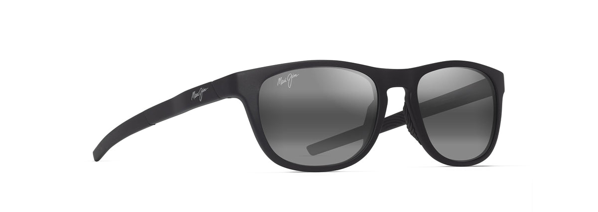 Maui Jim Melemele sunglasses in Matte Black, angled view