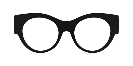 Nina Mûr Ines eyeglasses in Black — handcrafted Madrid birch wood frame