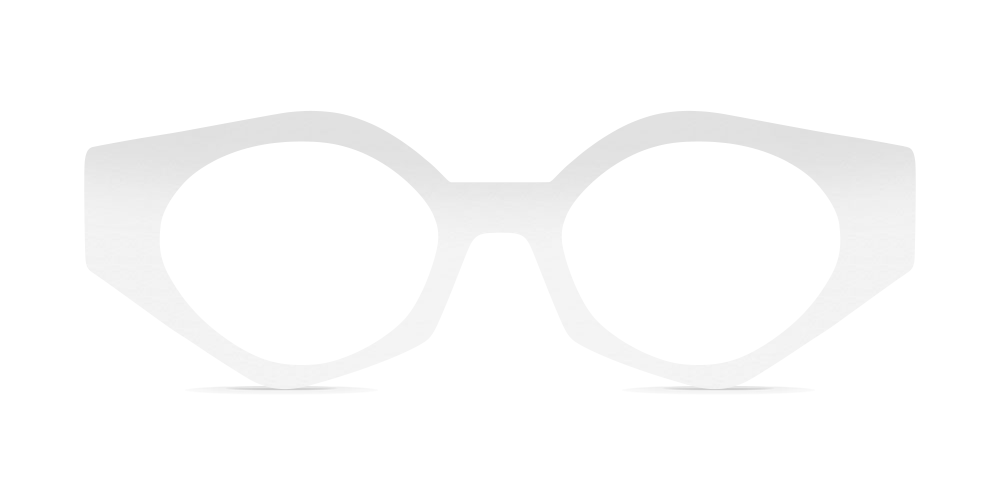 Nina Mûr Yoko eyeglasses in White High Gloss — handcrafted Madrid birch wood frame