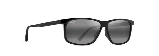 Maui Jim Pulama sunglasses in Shiny Black, angled view
