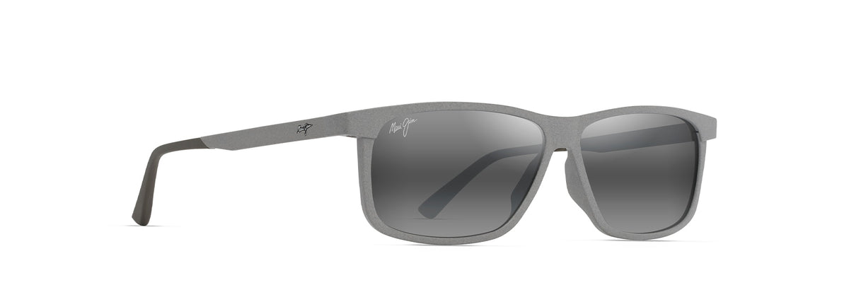 Maui Jim Pulama sunglasses in Matte Dark Grey, angled view