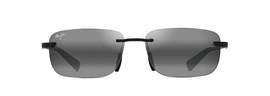Maui Jim Lanakila sunglasses in Matte Black with Grey, front view