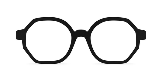 Nina Mûr Abel eyeglasses in Black — handcrafted Madrid birch wood frame