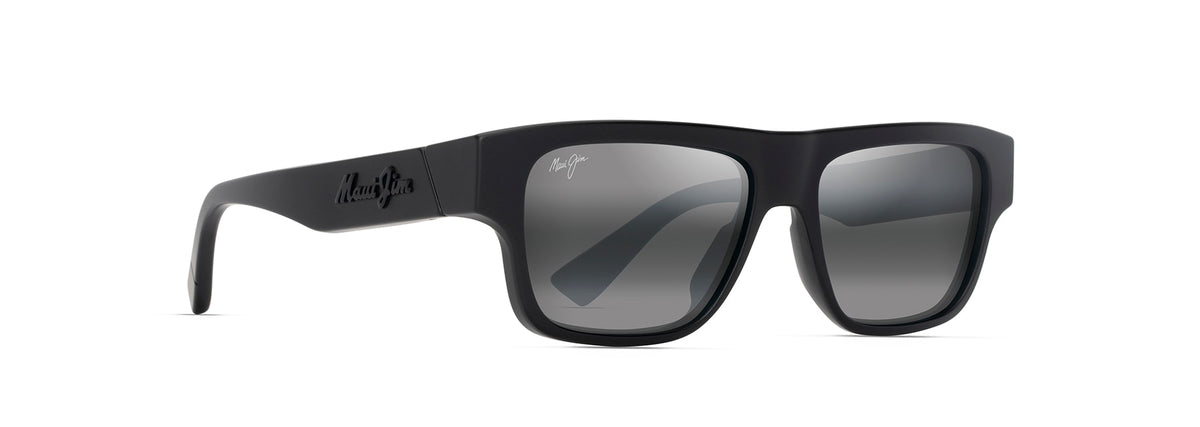 Maui Jim Kōkua sunglasses in Matte Black, angled view