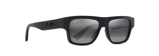 Maui Jim Kōkua sunglasses in Matte Black, angled view