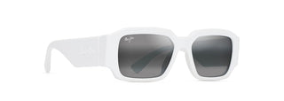 Maui Jim Kupale Sunglasses in WHITE - Angled View