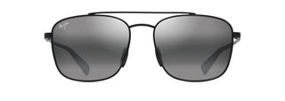 Maui Jim Piwai AF sunglasses in Matte Black with Grey, front view