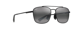 Maui Jim Piwai AF sunglasses in Matte Black with Grey, angled view