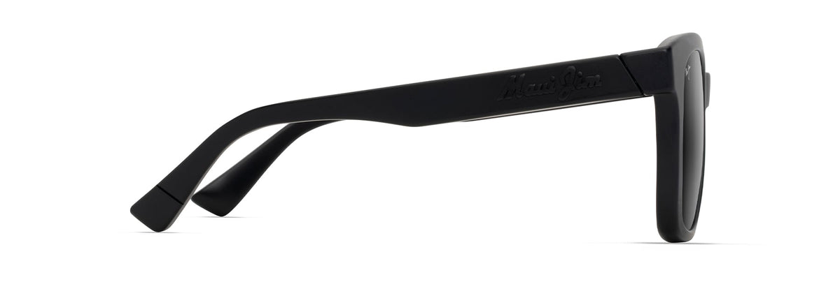 Maui Jim Honua AF sunglasses in Matte Black, side view