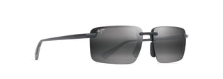 Maui Jim Laulima AF sunglasses in Matte Black, angled view