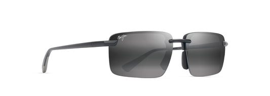 Maui Jim Laulima AF sunglasses in Matte Black, angled view