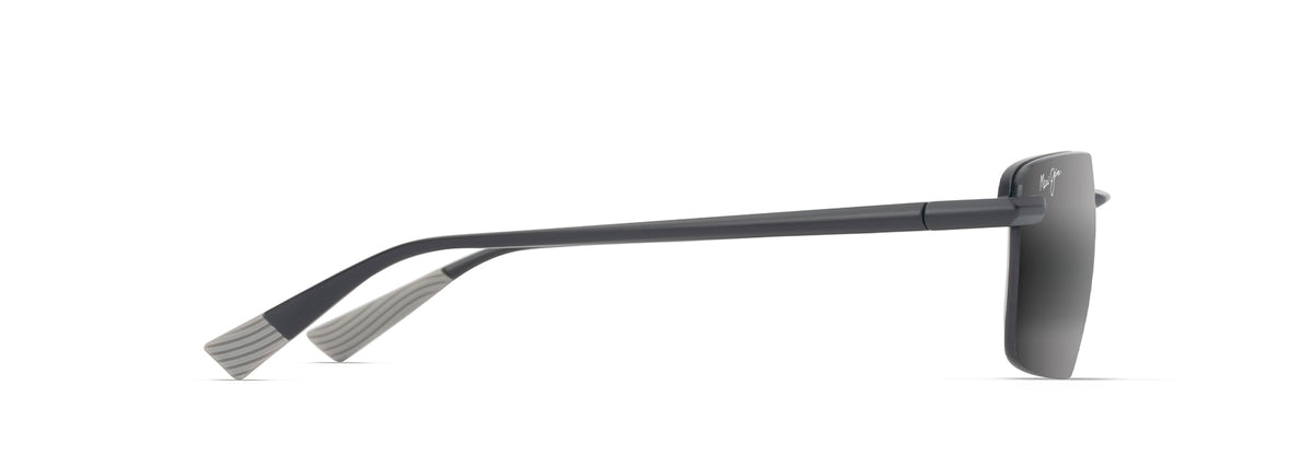 Maui Jim Laulima AF sunglasses in Matte Black, side view