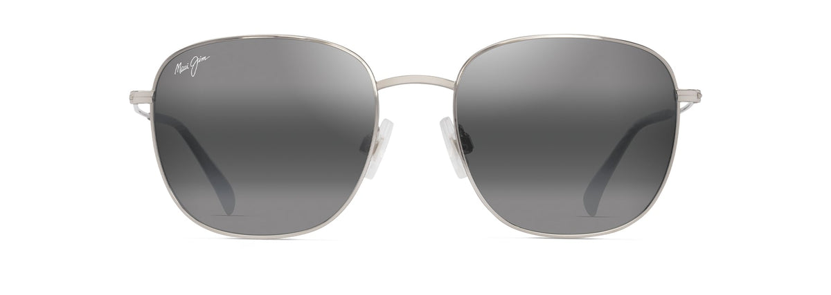 Maui Jim 'Olali AF sunglasses in Shiny Silver - Neutral Grey, front view