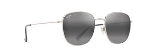 Maui Jim 'Olali AF sunglasses in Shiny Silver - Neutral Grey, angled view