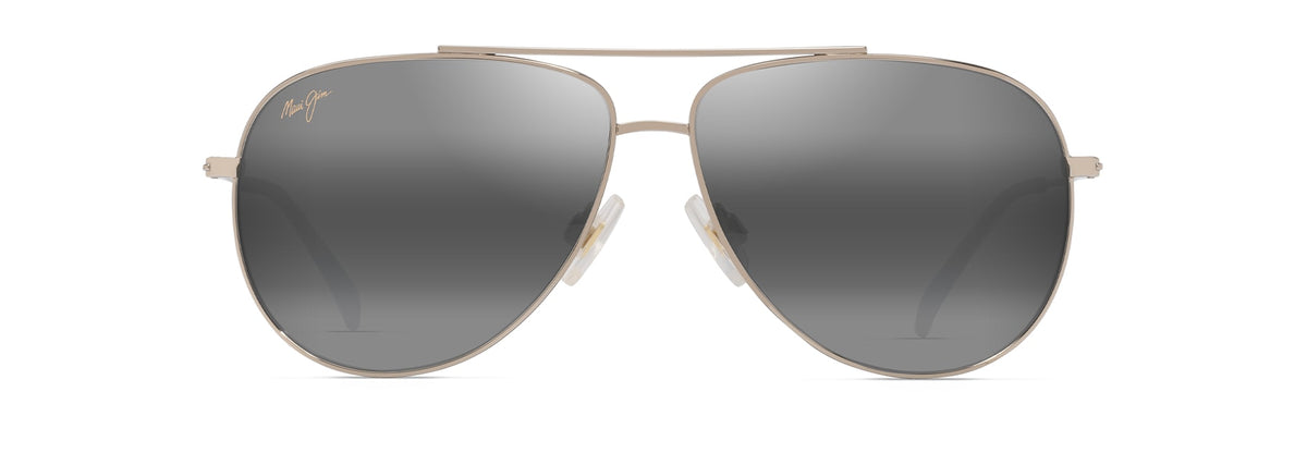 Maui Jim Hauoli sunglasses in Shiny Light Gold - Neutral Grey, front view