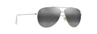 Maui Jim Hauoli sunglasses in Shiny Light Gold - Neutral Grey, angled view