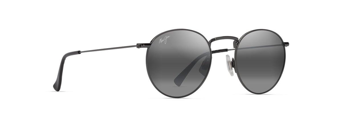 Maui Jim Pūkaua sunglasses in Shiny Dark Ruthenium, angled view