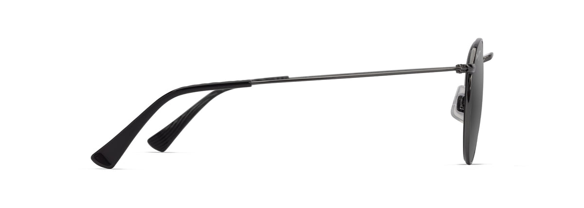 Maui Jim Pūkaua sunglasses in Shiny Dark Ruthenium, side view