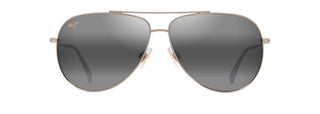 Maui Jim Hauoli XL sunglasses in Shiny Light Gold - Neutral Grey, front view
