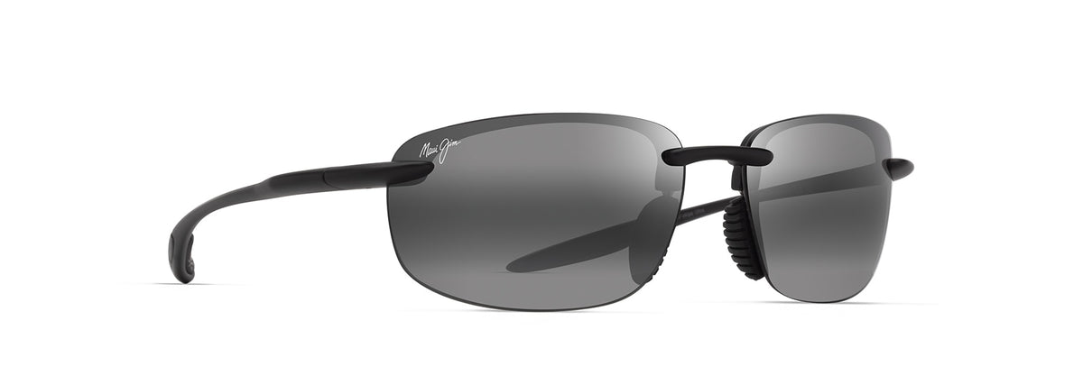 Maui Jim Hookipa Ultra sunglasses in Matte Black, angled view