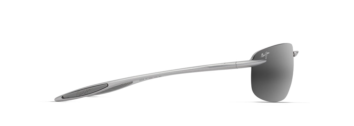 Maui Jim Hookipa Ultra sunglasses in Matte Metallic Silver, side view