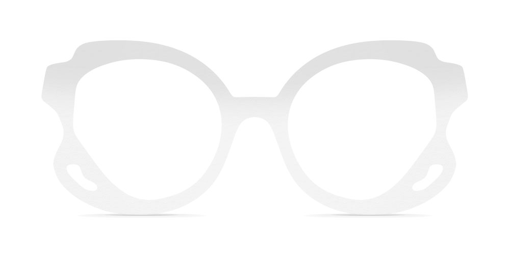 Nina Mûr Arale eyeglasses in White High Gloss — handcrafted Madrid birch wood frame
