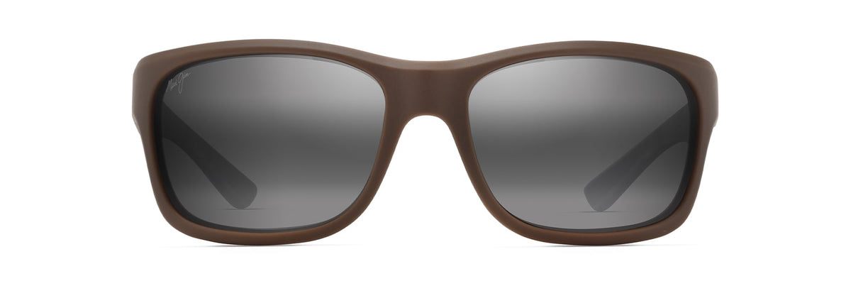 Maui Jim Ano Nui sunglasses in Matte Brown with Brown Camo interior, front view