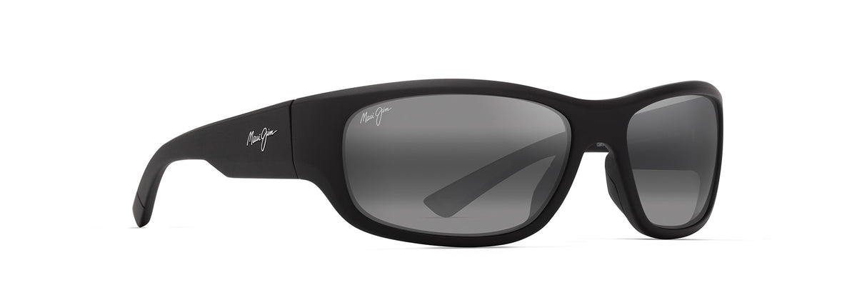 Maui Jim Maukele sunglasses in Matte Black, angled view