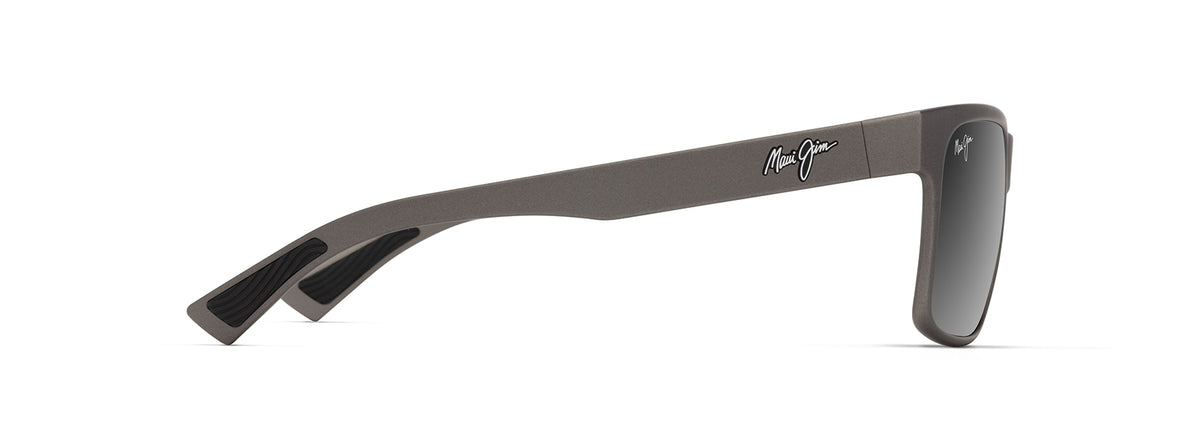 Maui Jim Hoopili sunglasses in Matte Metallic Grey, side view