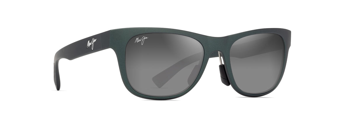 Maui Jim Kapeau sunglasses in Matte Metallic Green, angled view