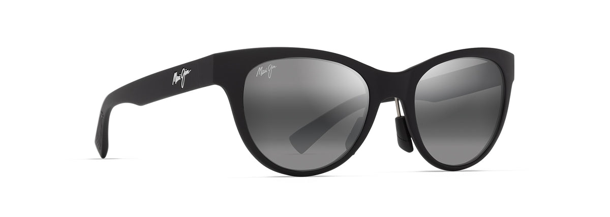 Maui Jim Hulahe sunglasses in Matte Black, angled view