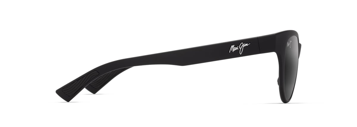 Maui Jim Hulahe sunglasses in Matte Black, side view