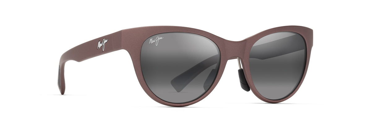 Maui Jim Hulahe sunglasses in Matte Metallic Dark Rose, angled view