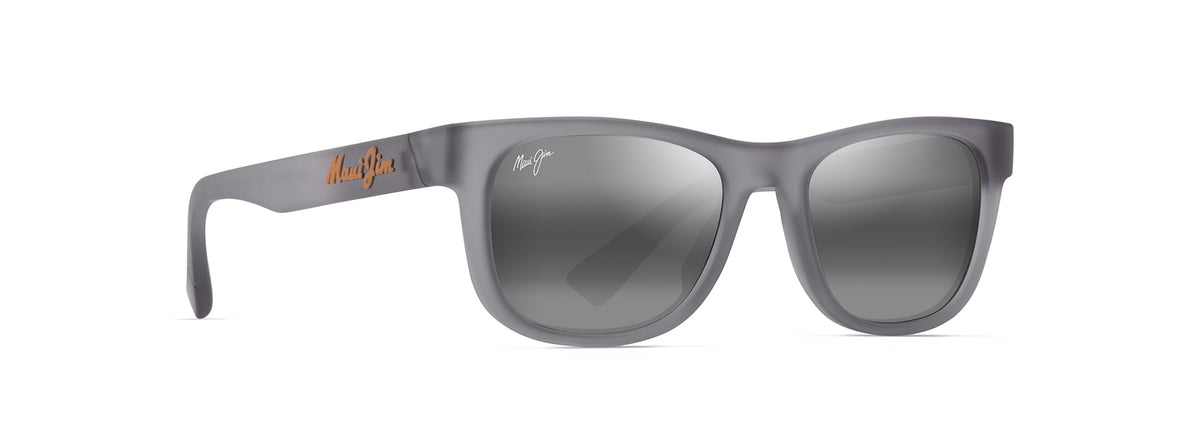 Maui Jim Kaulike sunglasses in Matte Transparent Grey, angled view