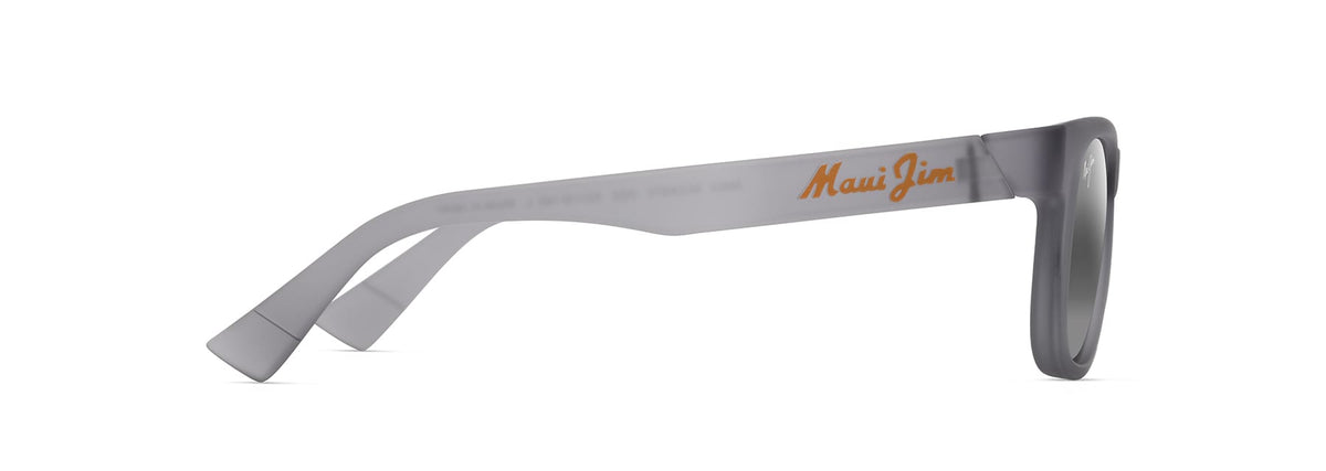 Maui Jim Kaulike sunglasses in Matte Transparent Grey, side view