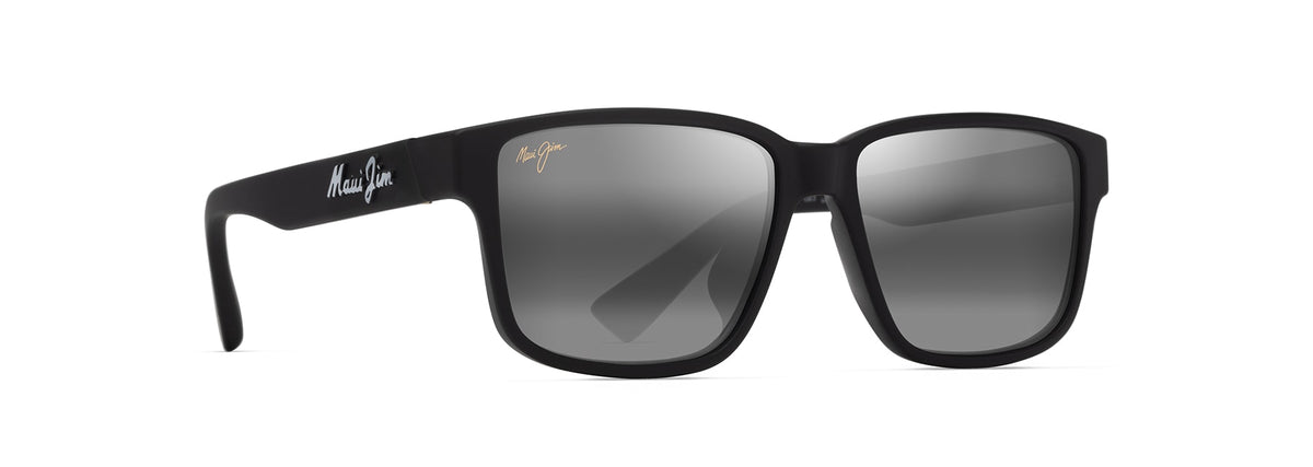 Maui Jim Kuniahi AF sunglasses in Matte Black, angled view
