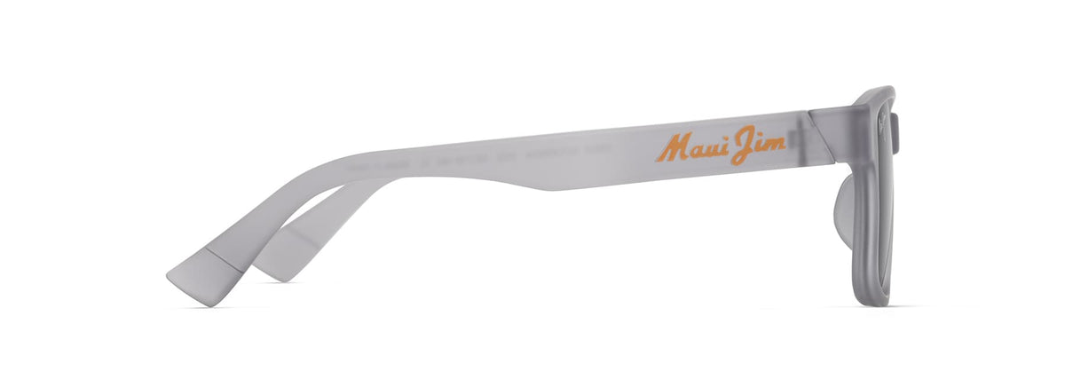 Maui Jim Kuniahi AF sunglasses in Matte Transparent Grey, side view