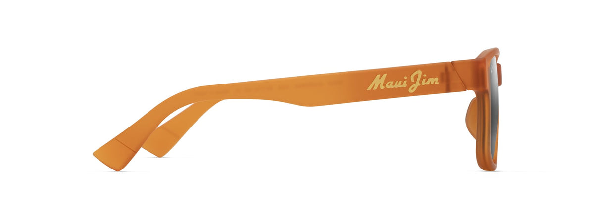 Maui Jim Kuniahi AF sunglasses in Shiny Transparent Orange, side view
