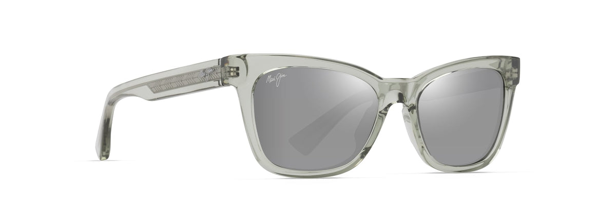 Maui Jim Hiwahiwa sunglasses in Shiny Transparent Sage, angled view