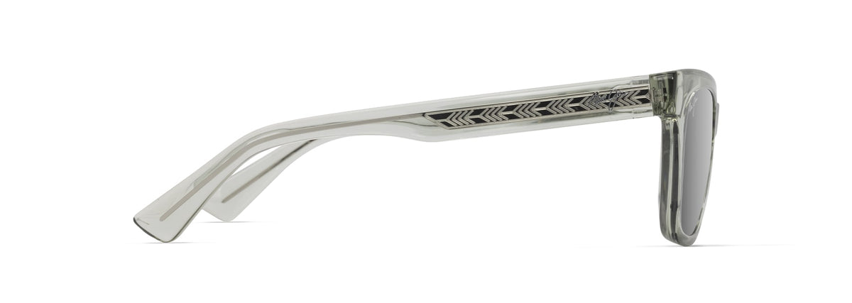 Maui Jim Hiwahiwa sunglasses in Shiny Transparent Sage, side view