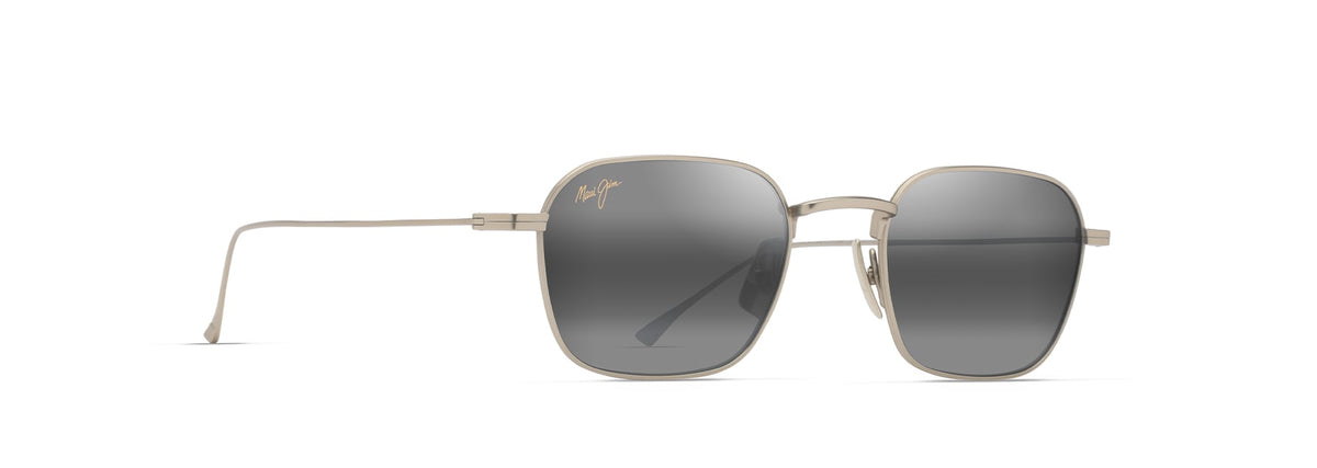 Maui Jim Mekala sunglasses in Matte Light Gold, angled view