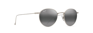 Maui Jim Kaapeha sunglasses in Matte Silver, angled view