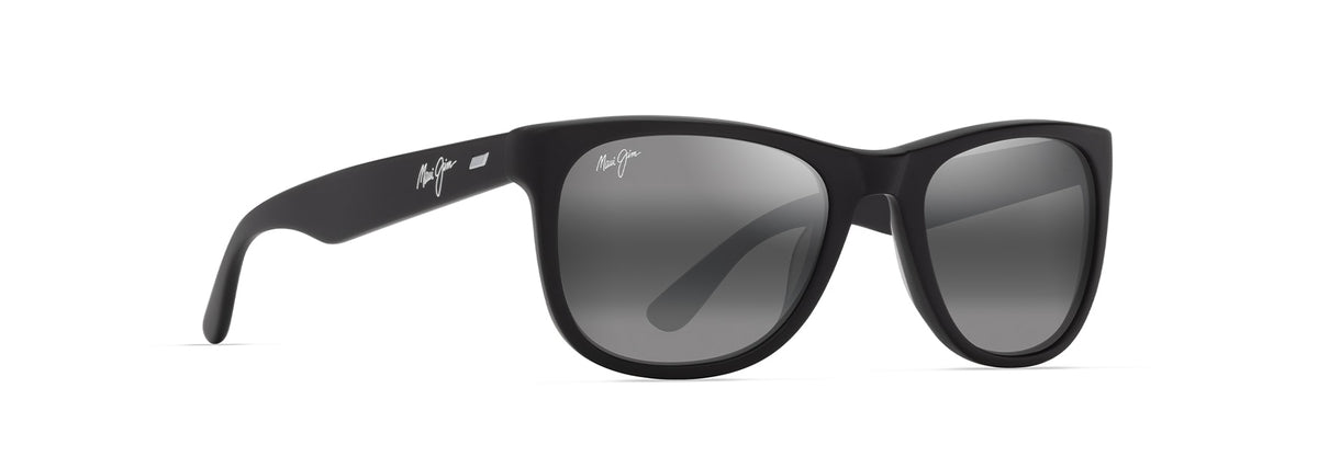 Maui Jim Kikonia sunglasses in Matte Black, angled view