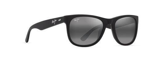 Maui Jim Kikonia sunglasses in Matte Black, angled view