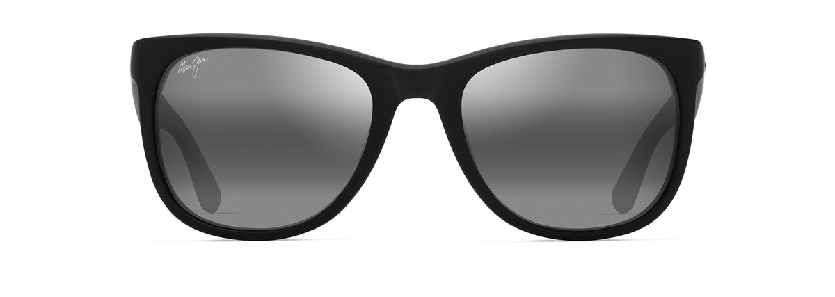 Maui Jim Kikonia XL sunglasses in Matte Black, front view