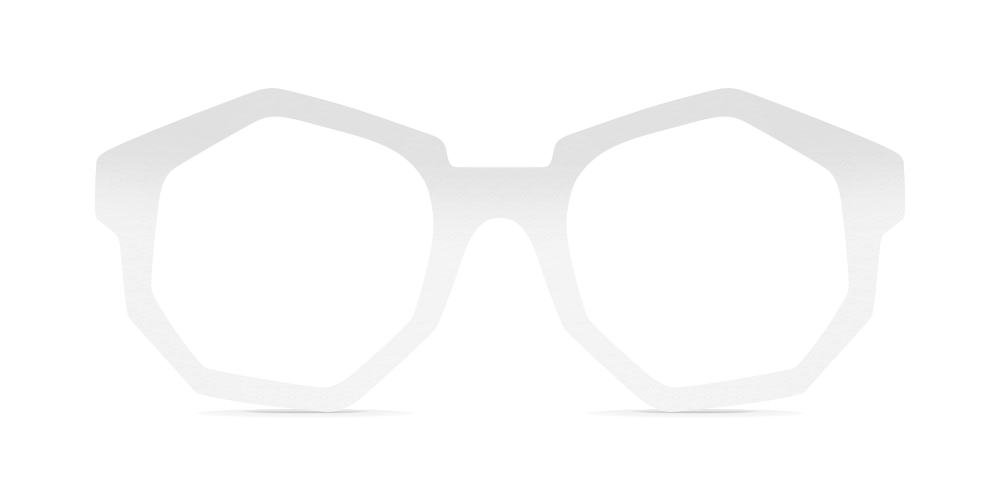 Nina Mûr Manuel eyeglasses in White High Gloss — handcrafted Madrid birch wood frame
