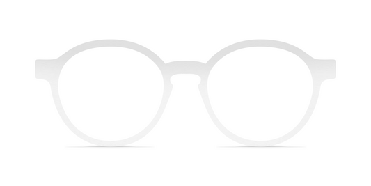 Nina Mûr Carlo eyeglasses in White High Gloss — handcrafted Madrid birch wood frame